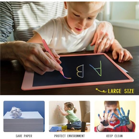 LCD Writing Tablet for Kids 14 , Toddler Girl/Boys Toys Richgv Writing Tablet - Picture 4 of 7